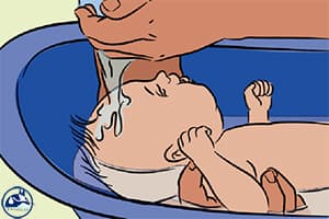 طریقه شستن سر نوزاد